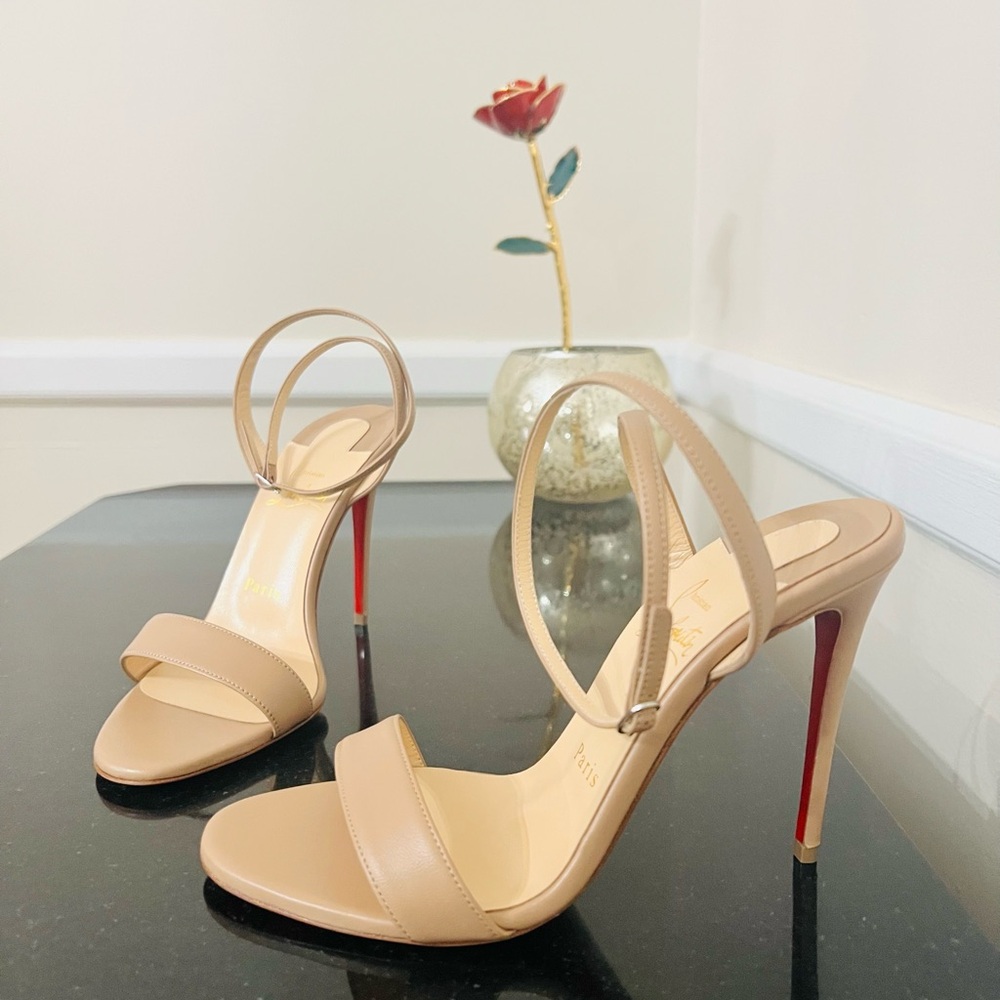 NEW Loubigirl Ankle-Strap Beige EUR 37.5/US 7 Best Reasonable Offer